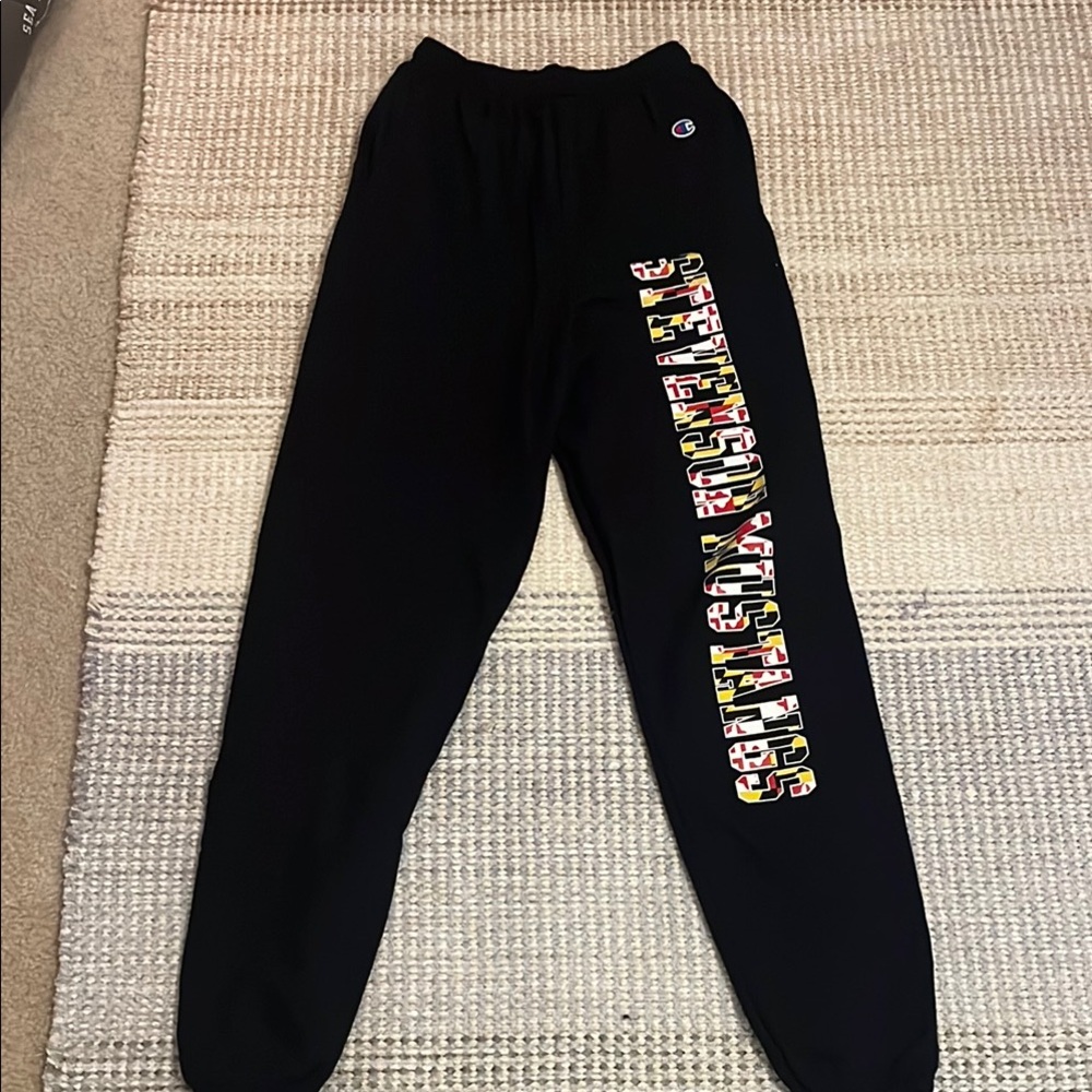 Champion Black Stevenson Sweatpants with Maryland Logo